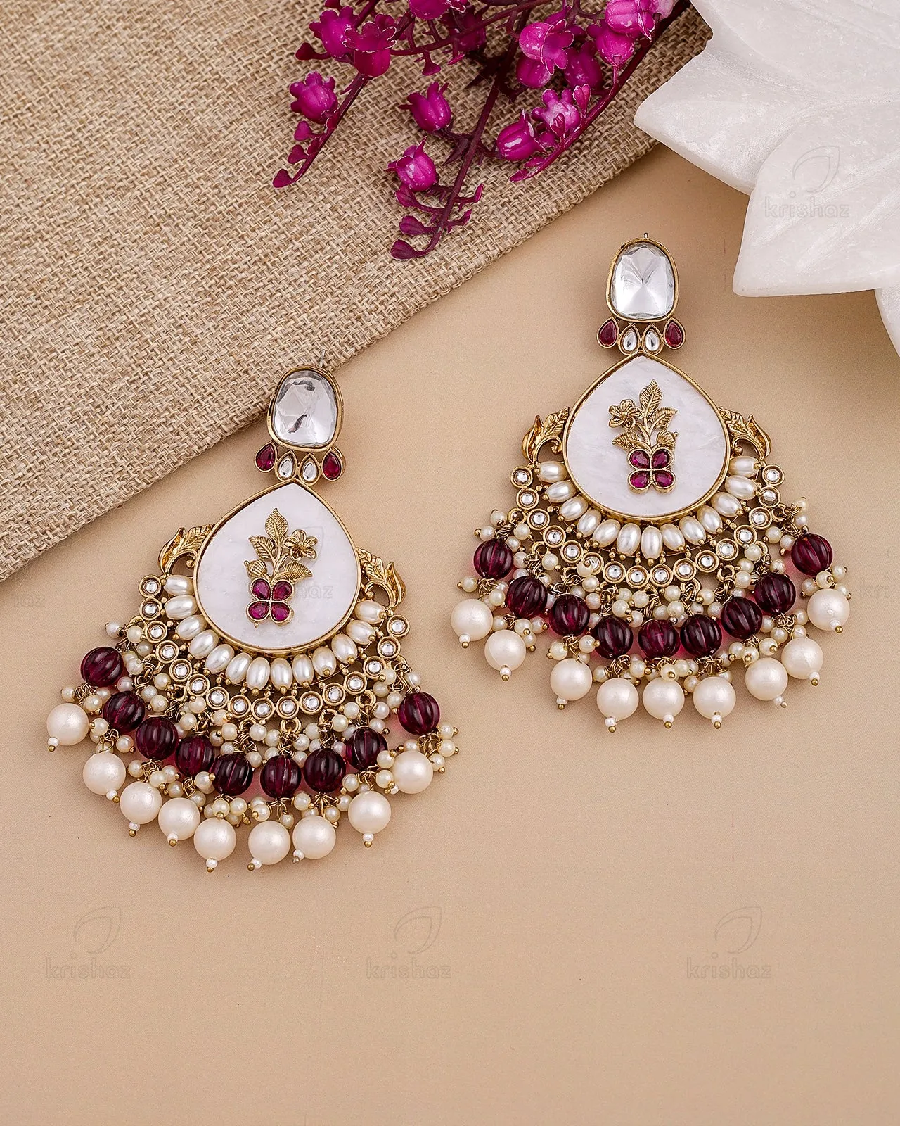 Shobhita Kundan Dangler Earrings - RANG