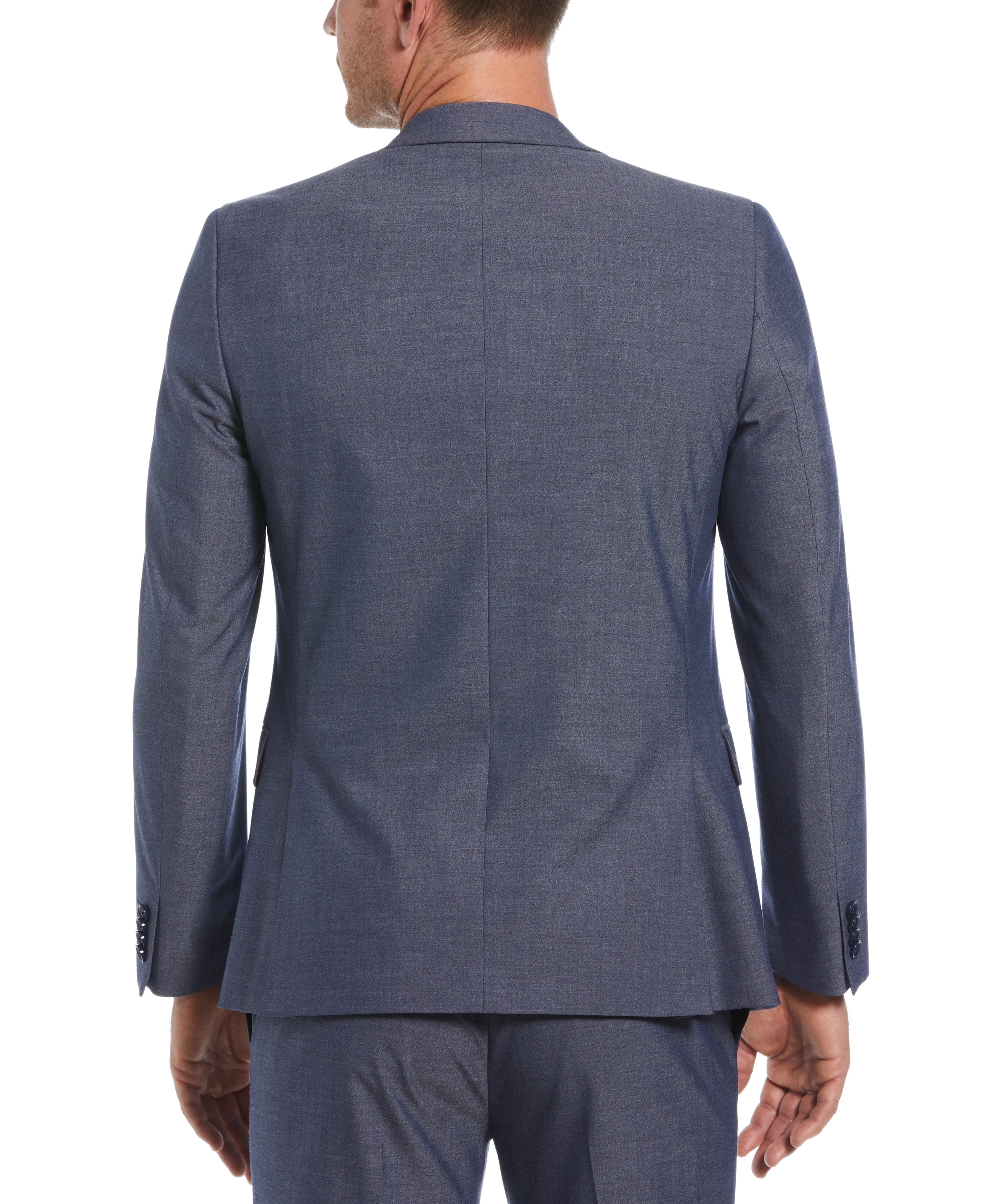 Slim Fit Blue Notch Lapel Iridescent Suit