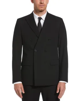 Slim Fit Double Breasted Peak Lapel Suit Jacket