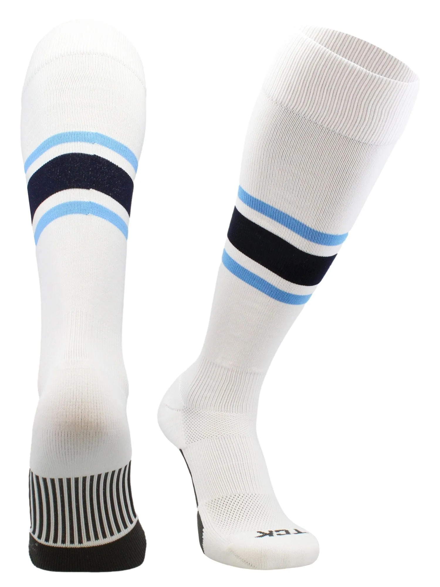 Striped Baseball Socks Over the Calf Dugout Pattern E