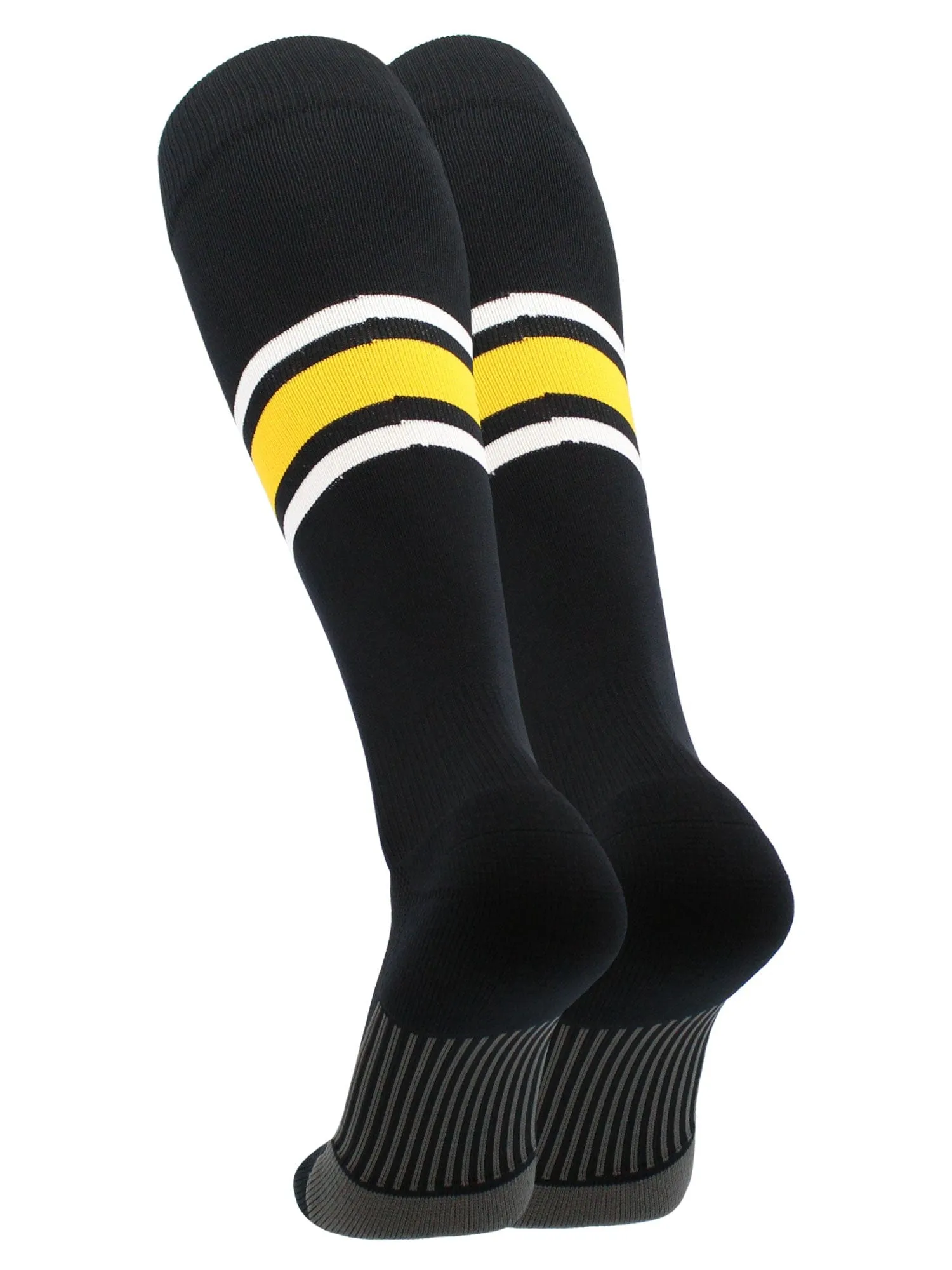 Striped Baseball Socks Over the Calf Dugout Pattern E