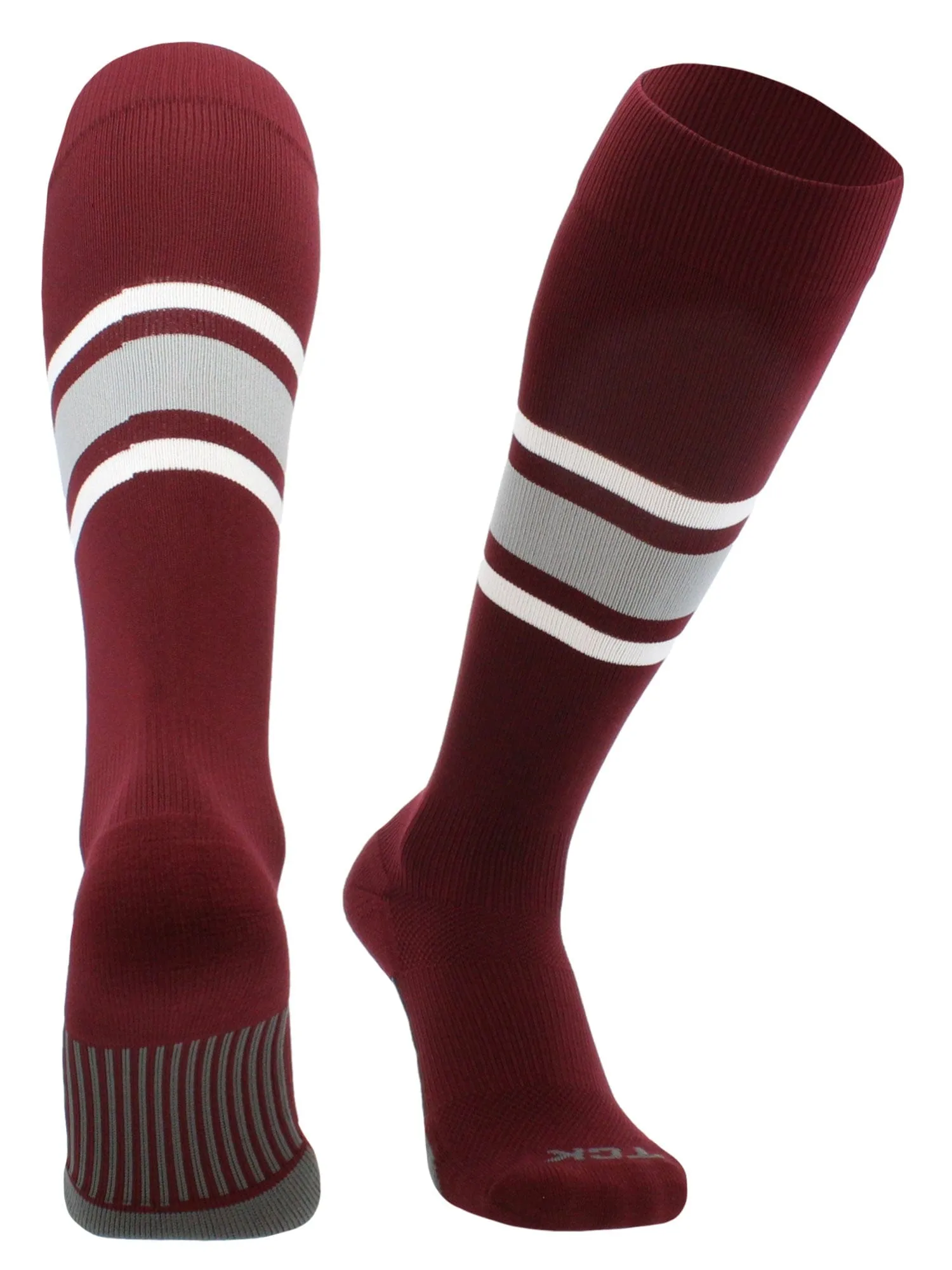 Striped Baseball Socks Over the Calf Dugout Pattern E