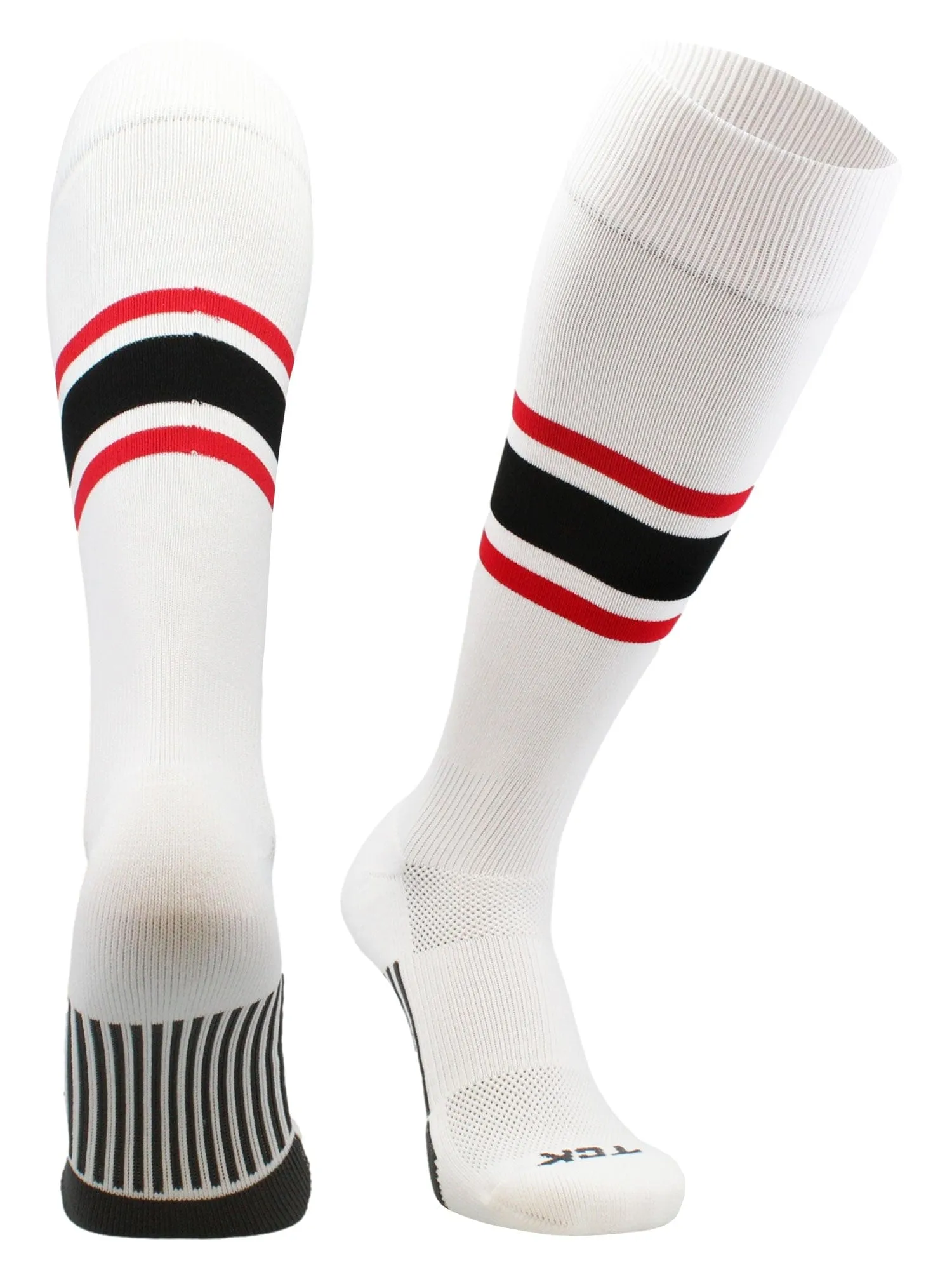 Striped Baseball Socks Over the Calf Dugout Pattern E