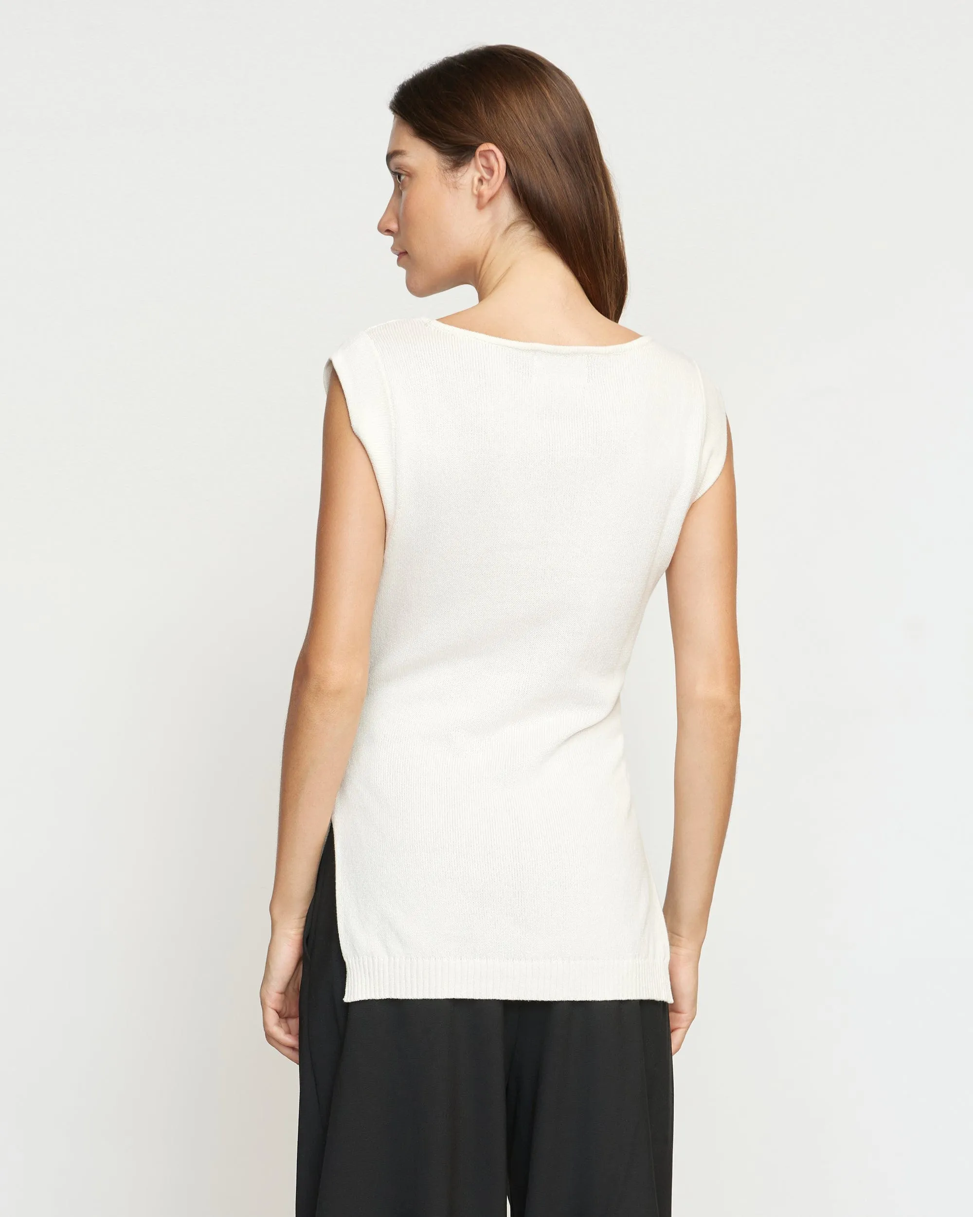 Tasha Organic Cotton Tie-Front Sweater