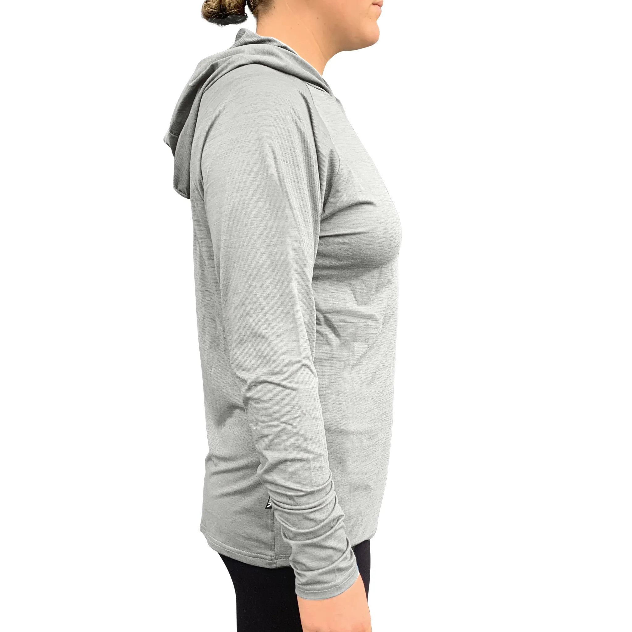 UV Performance L/S Hooded Tech Top - Silver