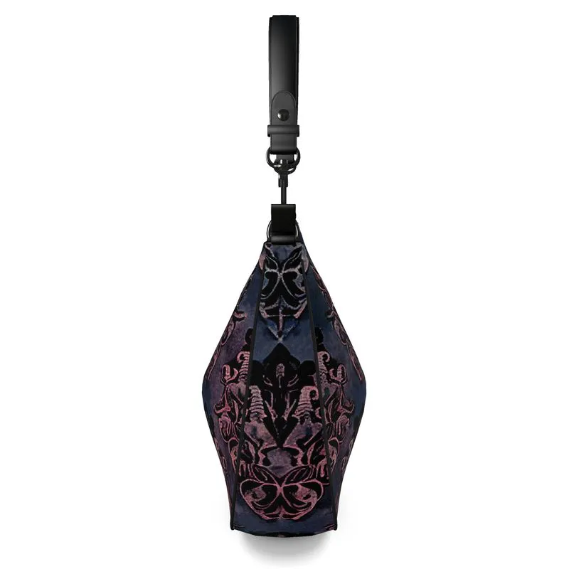 Vampire Art Grunge Goth Damask Curve Hobo Bag