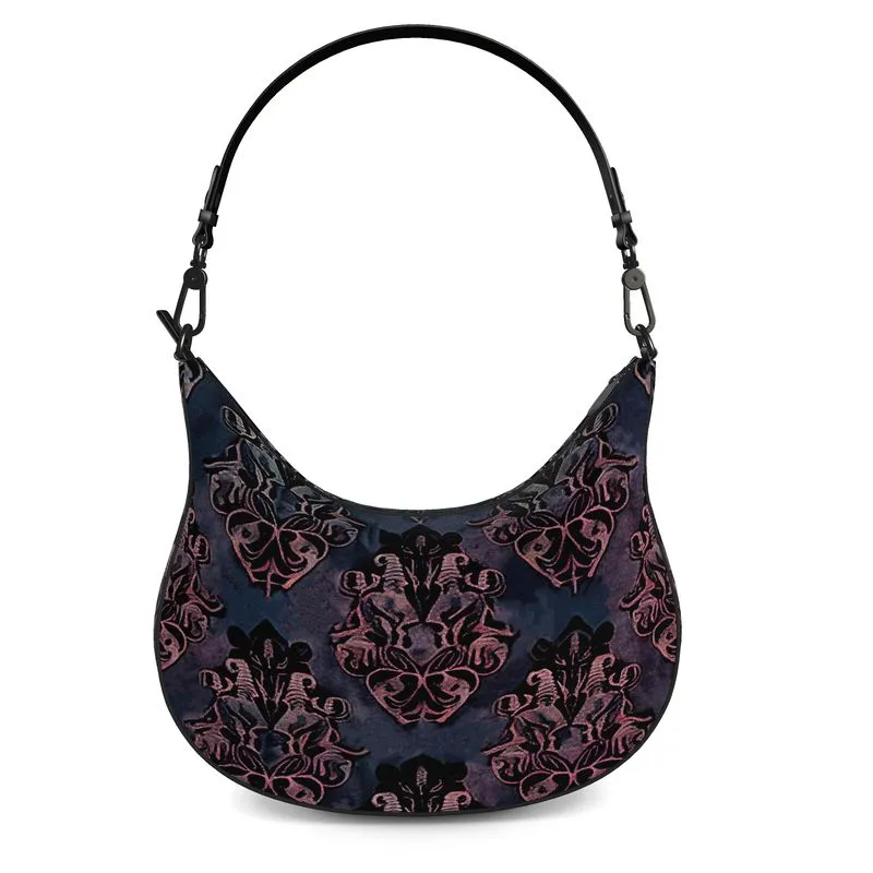 Vampire Art Grunge Goth Damask Curve Hobo Bag