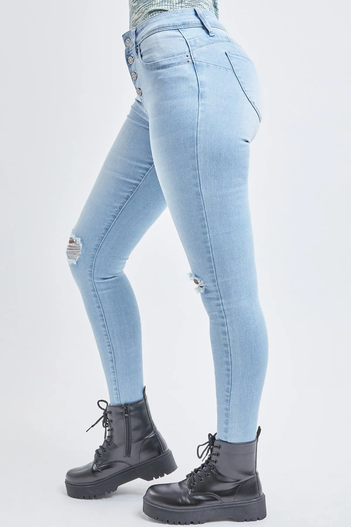 Women's Sustainable WannaBettaButt Button Fly Skinny Jeans