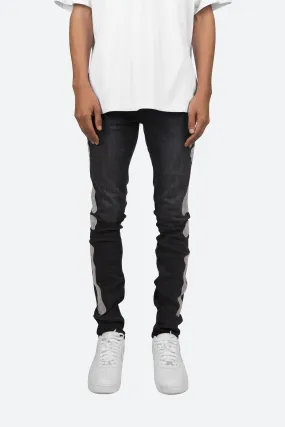 X199 Stretch Skeleton Denim - Vintage Black